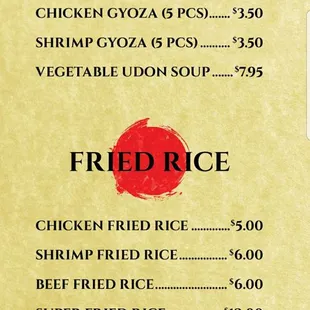the menu