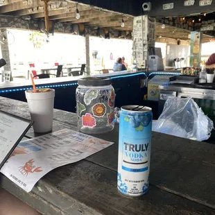 Lower bar area