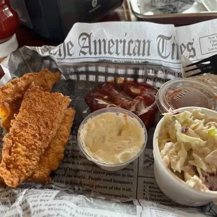Fried Fish basket. It comes with more sides I just didn't get them.