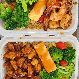 Shrimp and chicken teriyaki