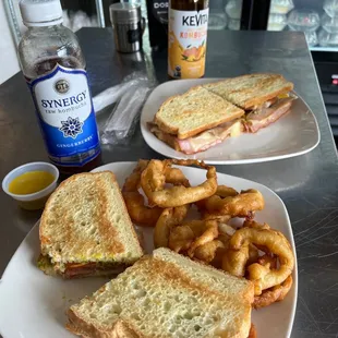 Prosciutto sandwich and croqueta preparada