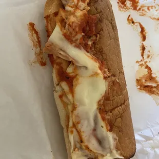 Chicken parm 9&quot; $10 sandwich.  Meh ok
