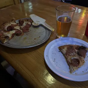 Pepperoni Pizza + Beer