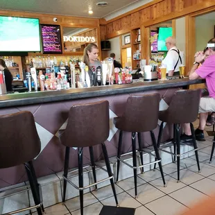 people sitting at the bar