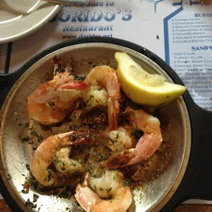 Broiled shrimp w/ butter