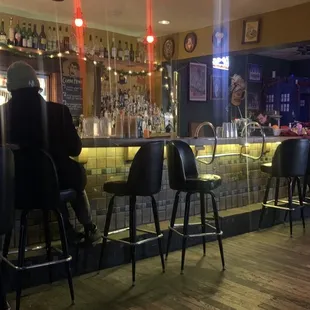 The bar! The whole place is roomy.