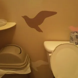 women's restroom. classy ashtray.