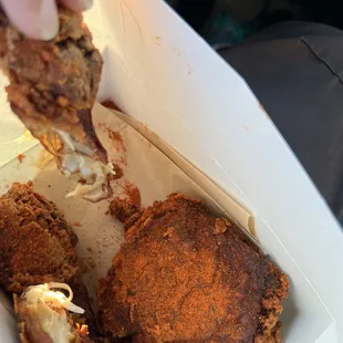 Dry over cook chicken with uncool seasoning on top to mask the old chicken