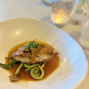 a plate of food on a table