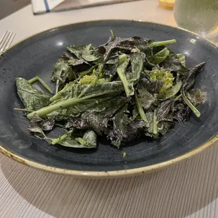 Simple Greens With Creamy Finger Dressing