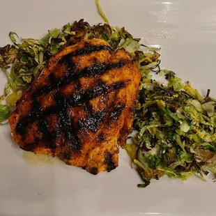 Salmon and brussels sprouts