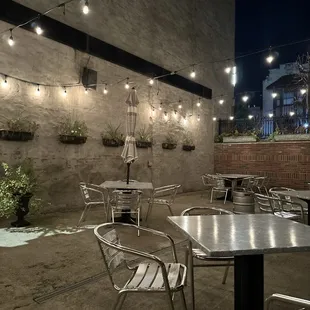 The outdoor patio