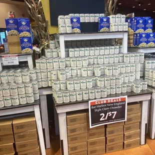 Clam chowder on sale