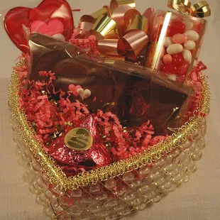 Valentine&apos;s Vanity tray filled with Dorothy&apos;s fantastic chocolates.