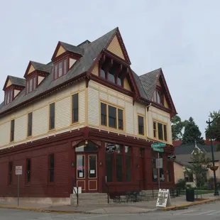 Well-maintained and historic corner storefront.