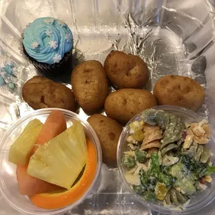 a variety of food items