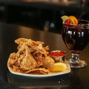 Eggplant strips and Spanish Punch!