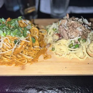 Duck Carbonara  and picante