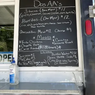 Simple but delicious menu