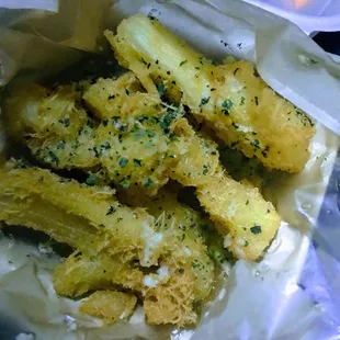 a close up of a basket of food