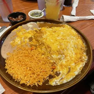 Enchilada and tamale combo plate