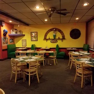 the dining area of a restaurant