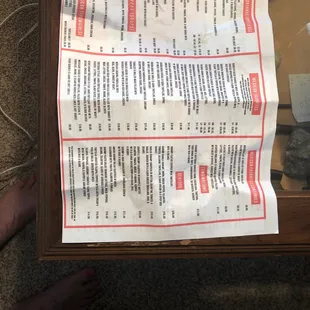 Menu 8/24/20