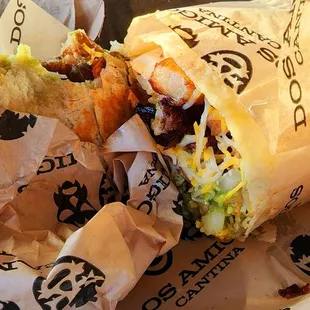 Pork belly burrito -- WHOA !! Delicious and FILLING as hell