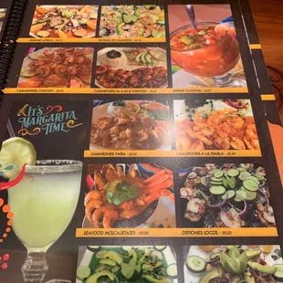a menu for a mexican restaurant