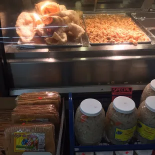 a variety of meat products