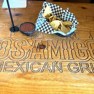Yummy salsa and hot crispy chips