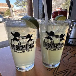 Margaritas (patron in left and regular in right)