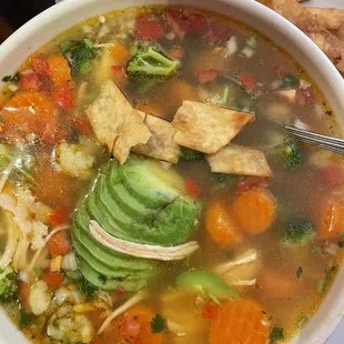 Chicken Tortilla Soup - super tasty broth!