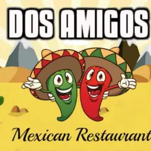 a mexican restaurant with two chilis