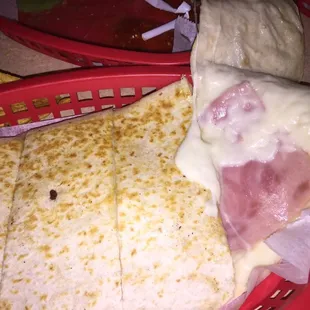 Perfect for kids....ham and cheese quesadilla