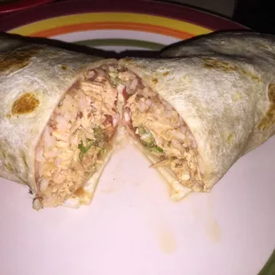 The chicken burrito