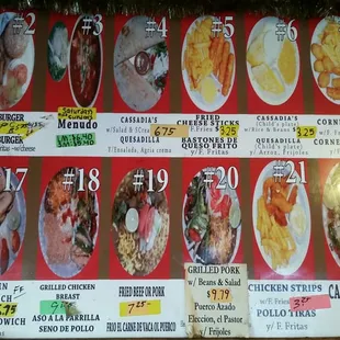 a menu for a mexican restaurant