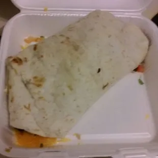 large burrito with beef fajita beans cheese cabbage rice tomato cilantro