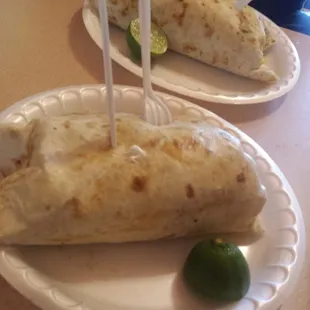 Beef and pastor burritos!