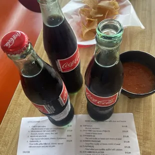 coke &amp; chips with salsa