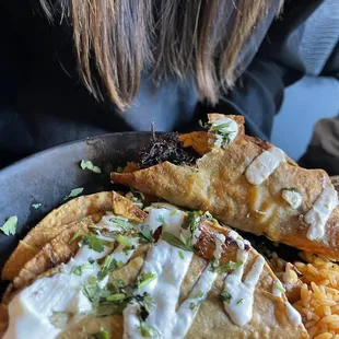 Pompeii tacos. Aptly named because how burnt they were.