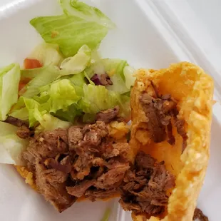 Deshebrada (brisket) Gordita: THE TEX-ICAN ESSENTIAL: CORN + BRISKET