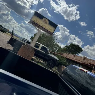 The sign in front of