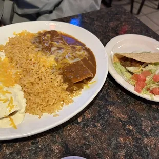 two plates of mexican food