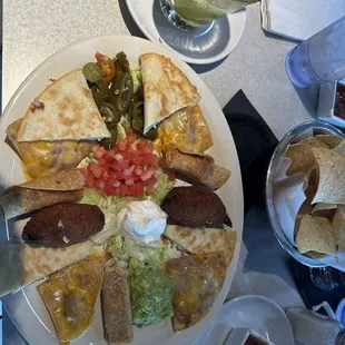 Jalapeño margarita &amp; charro platter