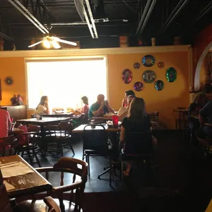 people sitting at tables