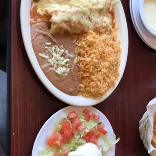 Enchiladas supreme lunch