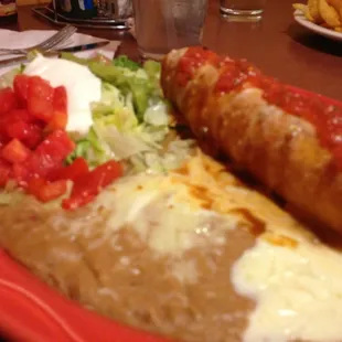 Chicken chimichanga.