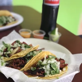 Tacos Al Pastor and a Mexican Coke, the perfect combo!