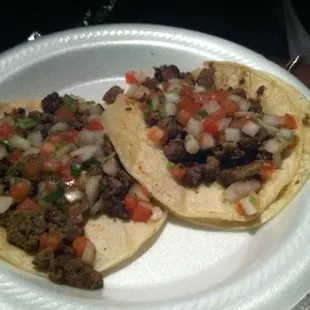 Dos tacos de Carne Asada